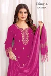 Aaysha By Banwery Malai Crape Embroidery Work Kurti With Bottom